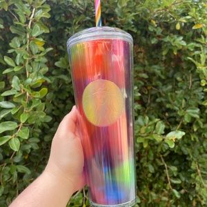 NEW Starbucks Rainbow Kaleidoscope Dome Lid Venti Large Tumbler 24oz
